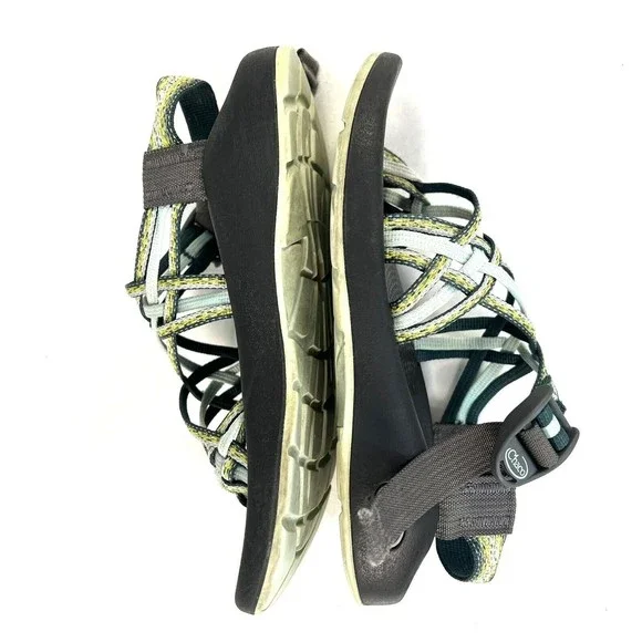 Women's Chaco Strappy ZX3 Yampa Trail Sandals Stardust Green J105060 Size 6 - Picture 8 of 10